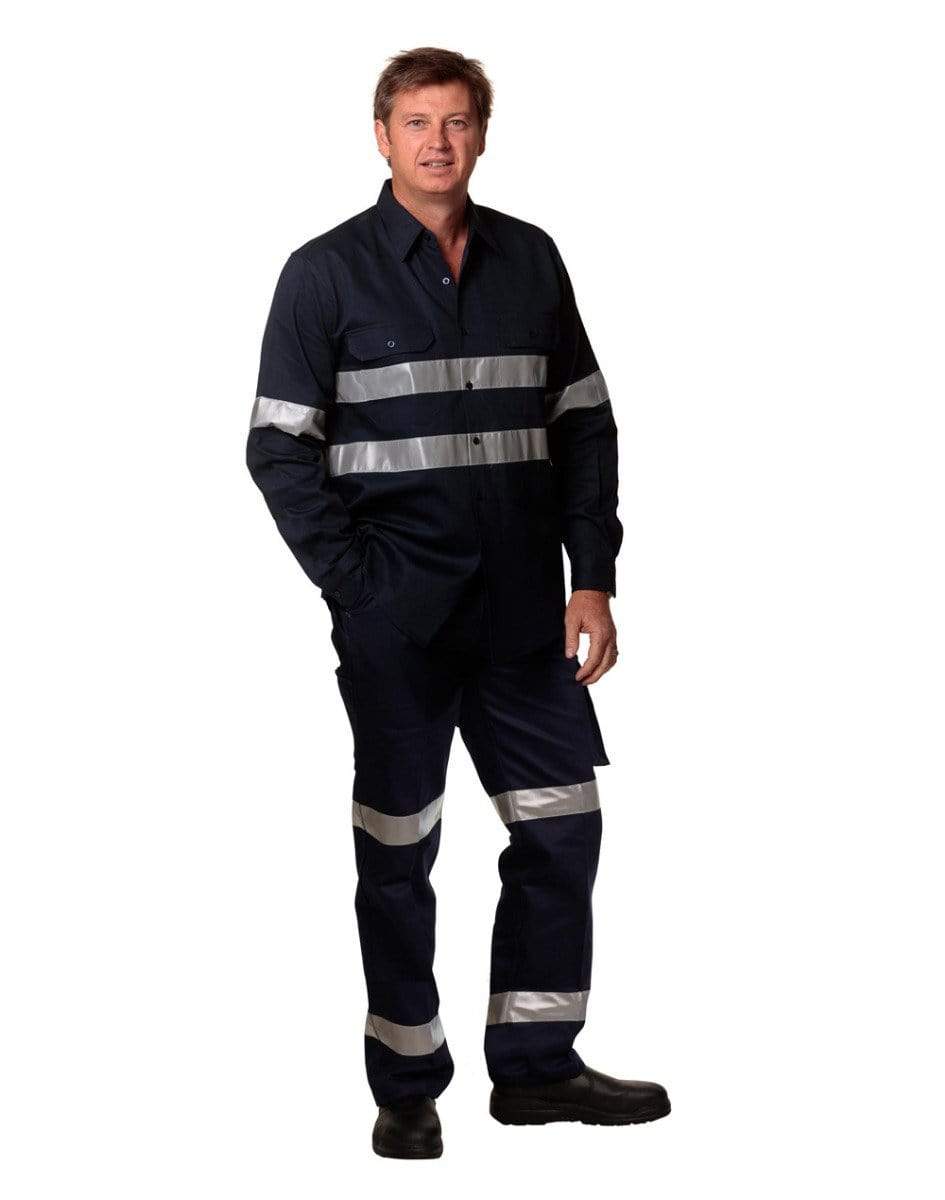 Australian Industrial Wear Work Wear PRE-SHRUNK DRILL PANTS WITH 3M TAPES Stout Size WP08HV